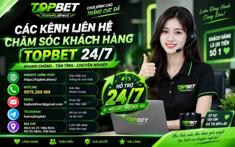 Các Kênh Liên Hệ Chăm Sóc Khách Hàng TopBet 247