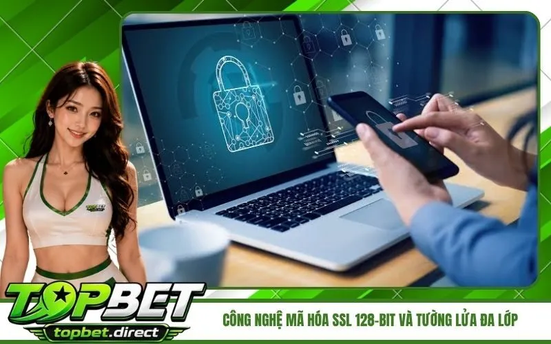 Công nghệ mã hóa SSL 128-bit và tường lửa đa lớp